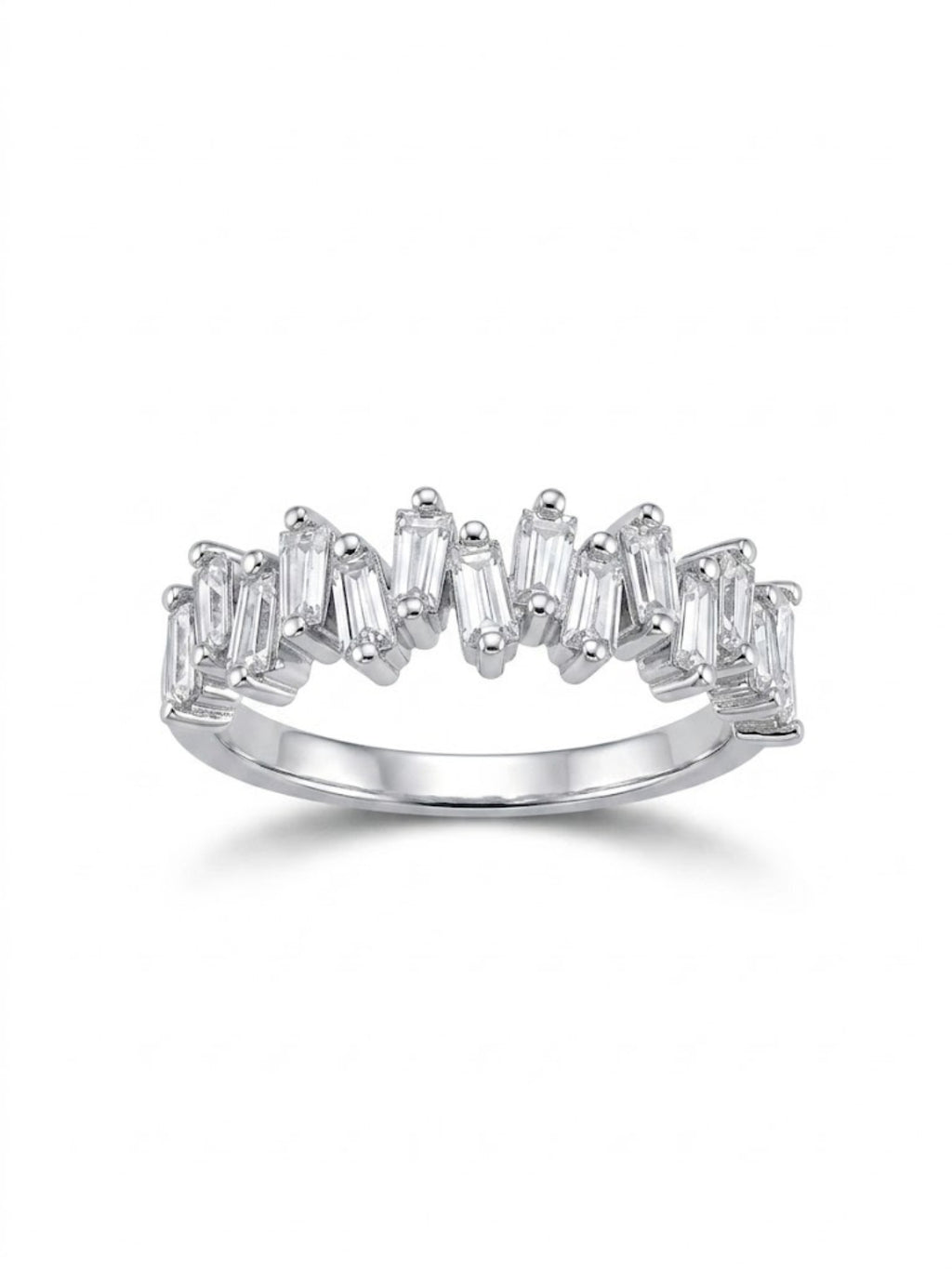 925 Silver Baguette Luxe Band Ring for Women