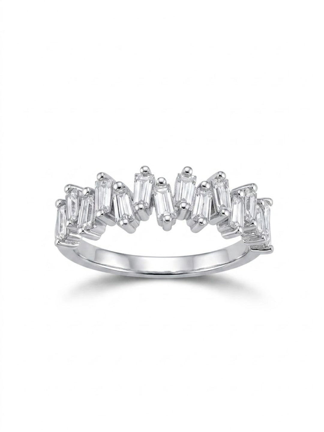 925 Silver Baguette Luxe Band Ring for Women