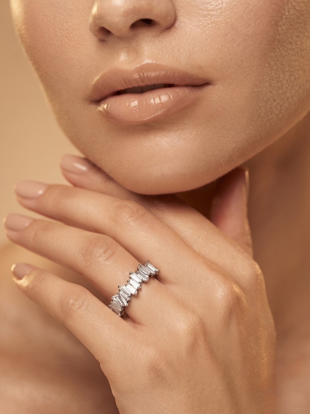 925 Silver Baguette Luxe Band Ring for Women