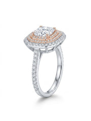925 Silver Princess Halo Elegance Ring for Women
