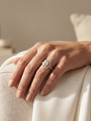925 Silver Princess Halo Elegance Ring for Women