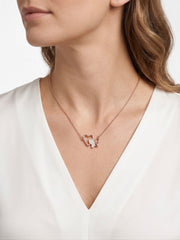 925 Sterling Silver Butterfly Heart Necklace for Women