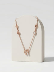 925 Sterling Silver Celestial Charm Station Necklace for Women