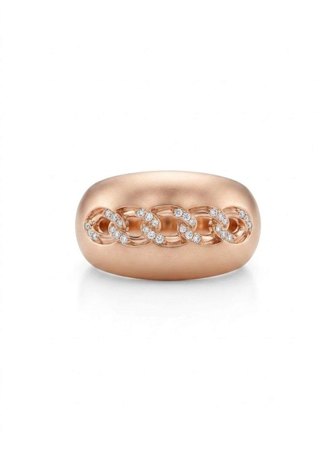 925 Silver Rose Chain Statement Ring for Women