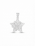 925 Sterling Silver Radiant Star Flower Pendant For Women