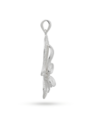 925 Sterling Silver Magnolia Filigree Pendant For Women