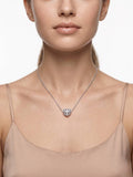 925 Sterling Silver CZ Heart Cage Pendant Necklace for Women