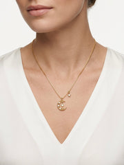925 Sterling Silver Moon & Star Necklace for Women