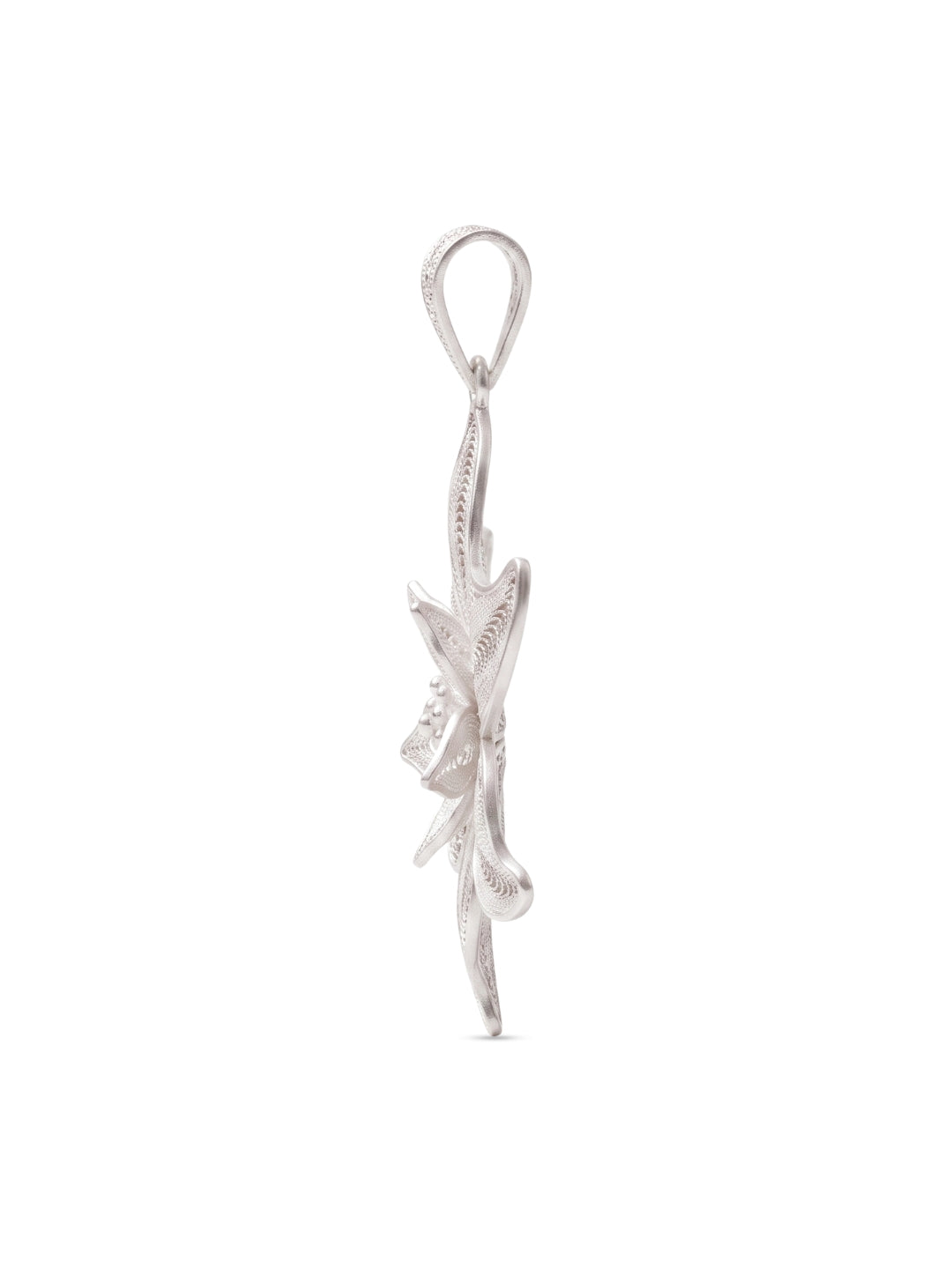 925 Sterling Silver Floral Windmill Filigree Pendant For Women