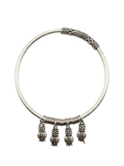 92.5 Sterling Silver Owl Charm Silver Bracelet for Women