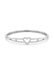 92.5 Sterling Silver Eternal Heart Bracelet for Women