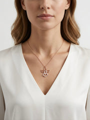 925 Sterling Silver Heart Angel Pendant Necklace for Women