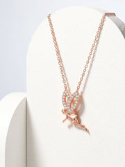 925 Sterling Silver Enchanted Pixie Wings Necklace for Women