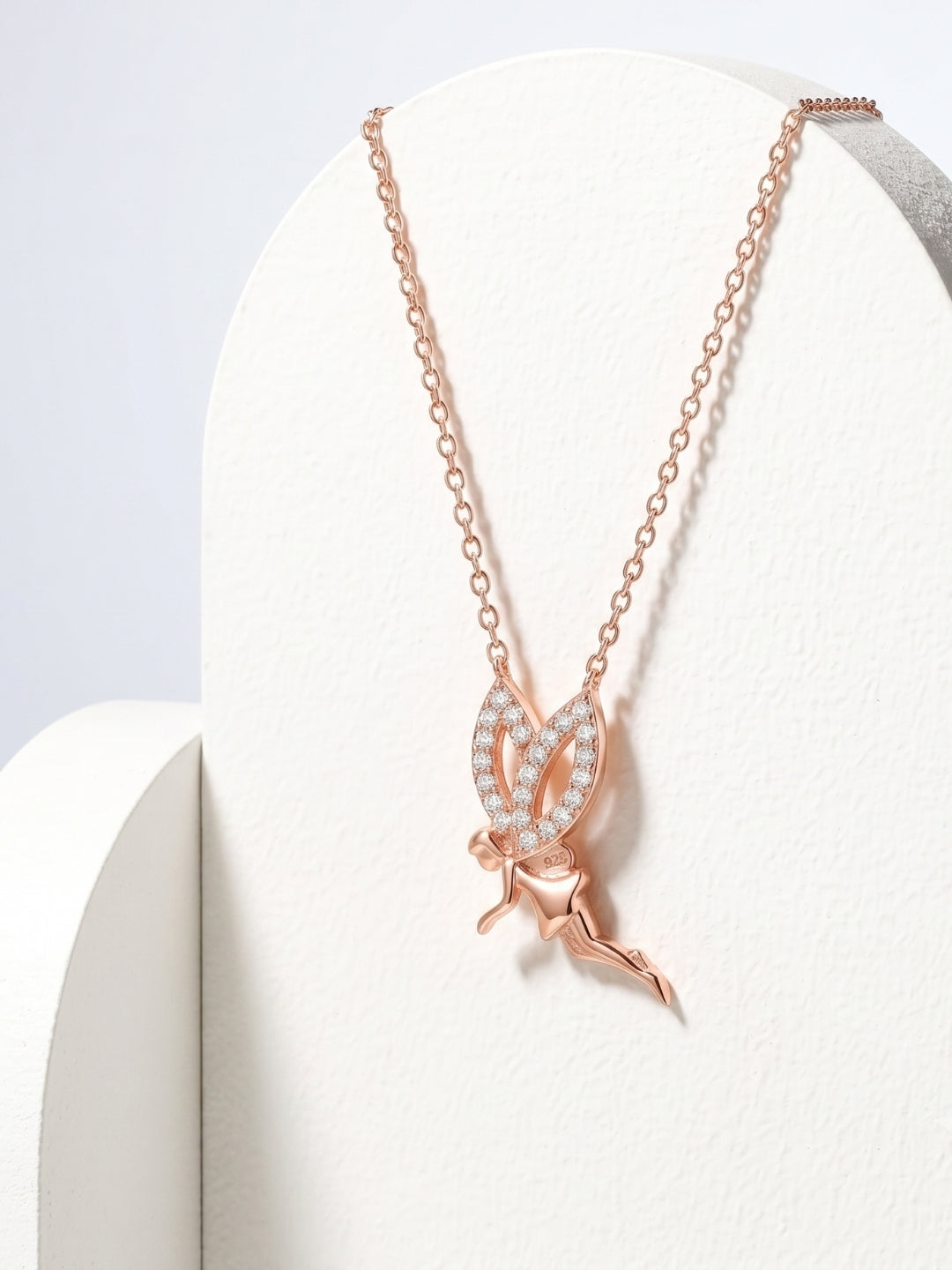 925 Sterling Silver Enchanted Pixie Wings Necklace for Women