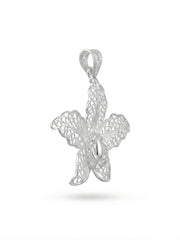 925 Sterling Silver Orchid Grace Filigree Pendant For Women
