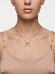 925 Sterling Silver Bow Heart Necklace for women