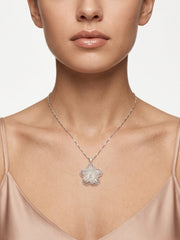 925 Sterling Silver Lily Filigree Pendant For Women