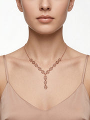 925 Sterling Silver Open Circle Link Drop Necklace for Women