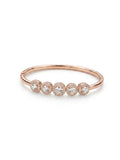 92.5 Sterling Silver Rose Gold Five Halo Diamond Bracelet for Women
