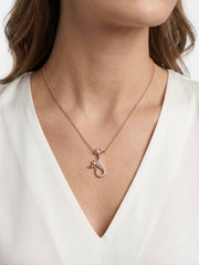 925 Sterling Silver Mermaid Tail Pendant Necklace for Women