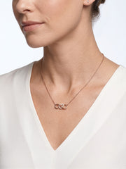 925 Sterling Silver Endless Promise Heart Infinity Necklace for Women