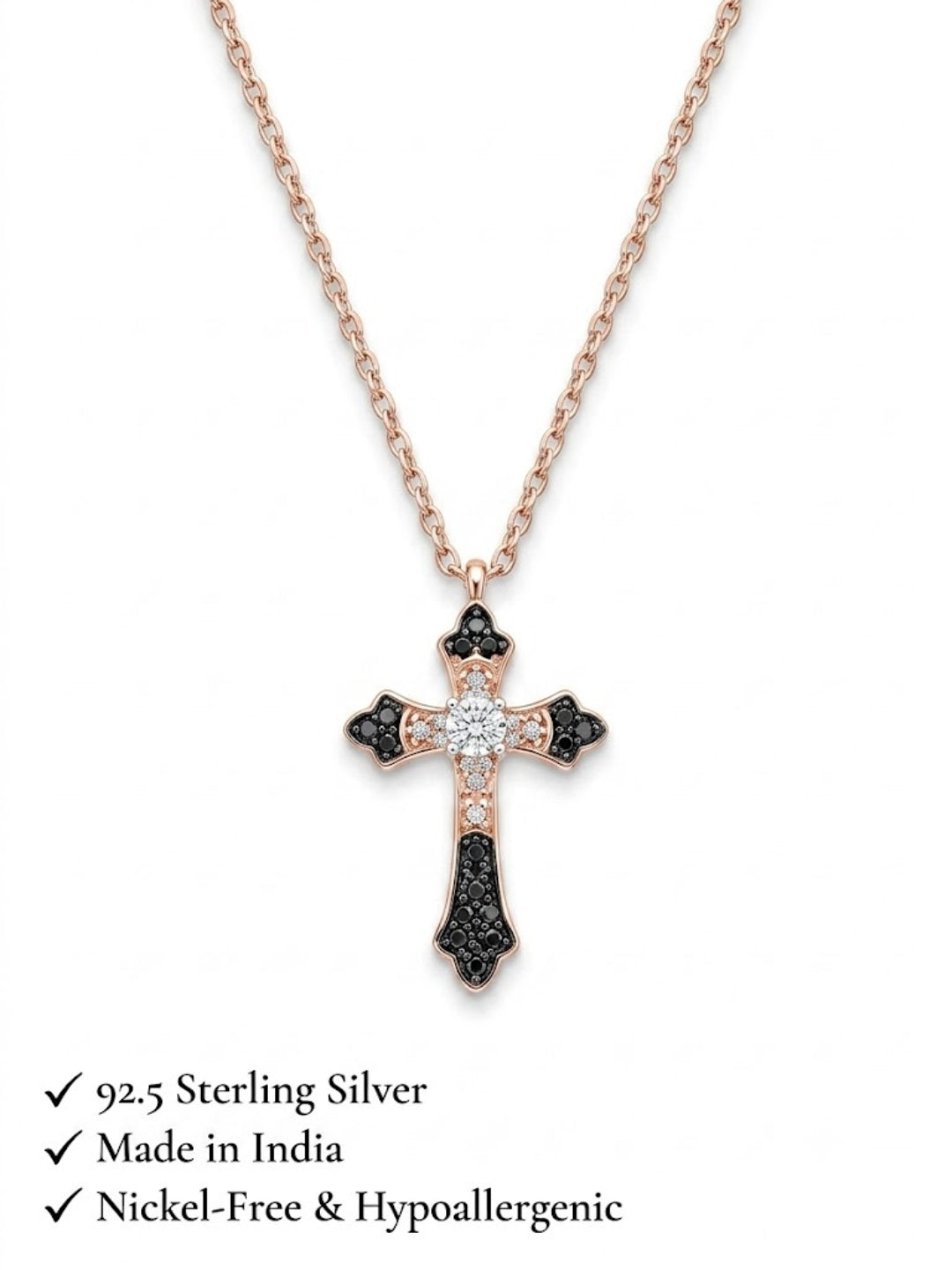 925 Sterling Silver Heritage Faith Cross Necklace for Women