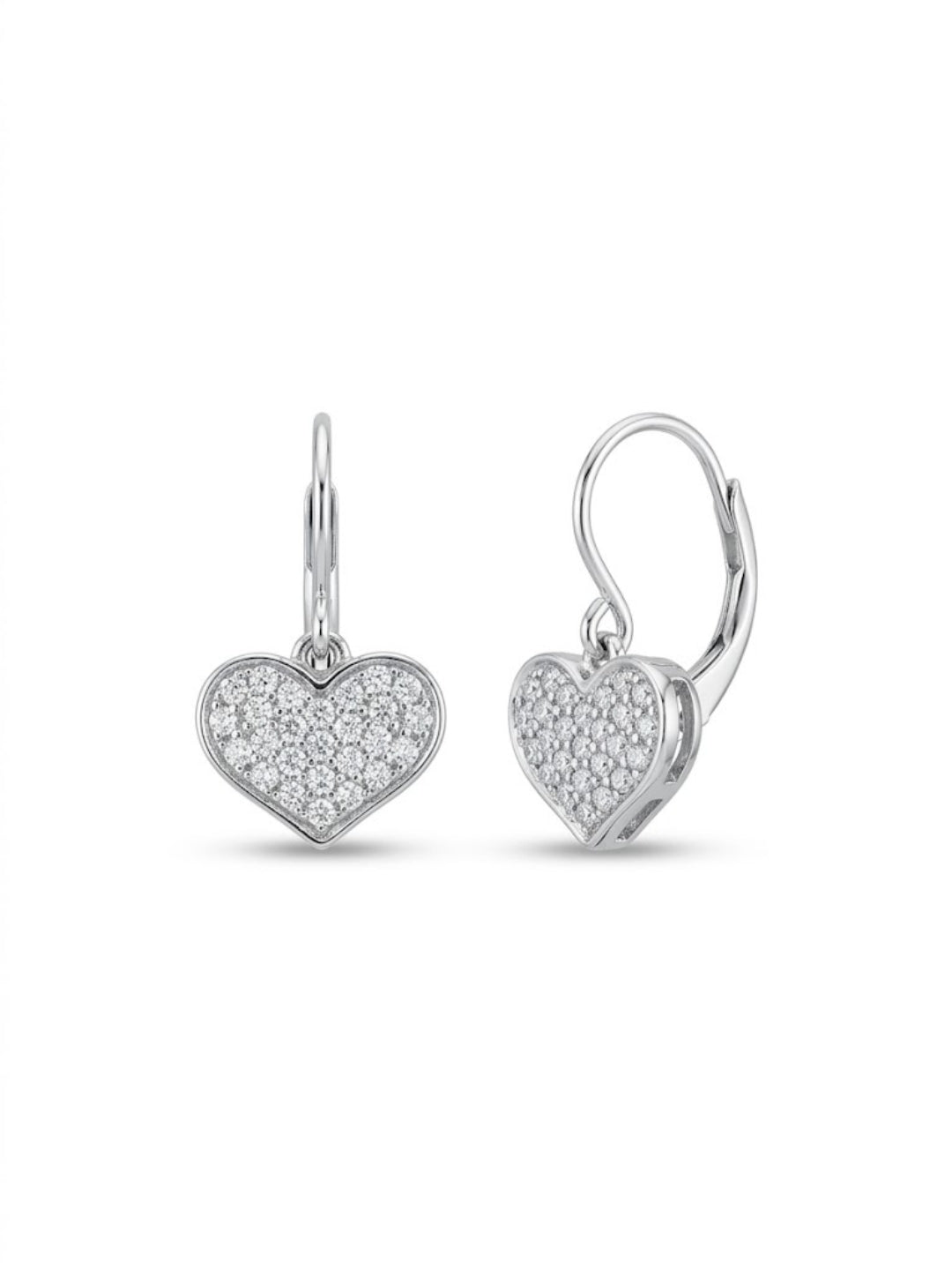 925 Silver Earrings Heart Hoops Earrings for Women