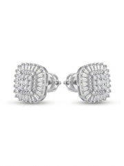 925 Silver earrings Celeste Radiance Halo Stud Earrings for Women