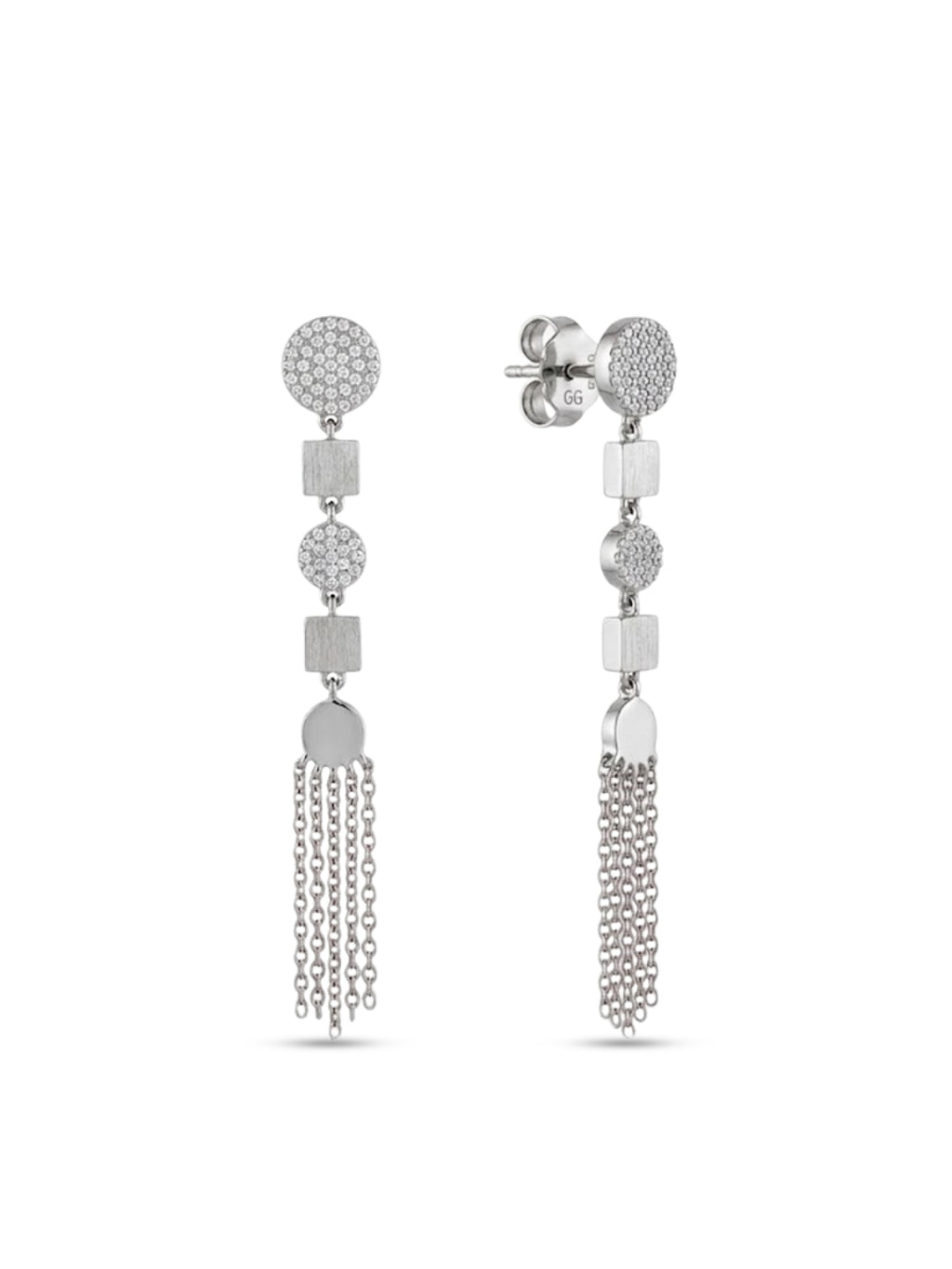 925 Silver Tassel Drop Earrings for Women