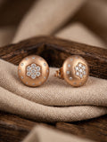 925 Silver Rose Gold Hexa Spark Stud Earrings for Women