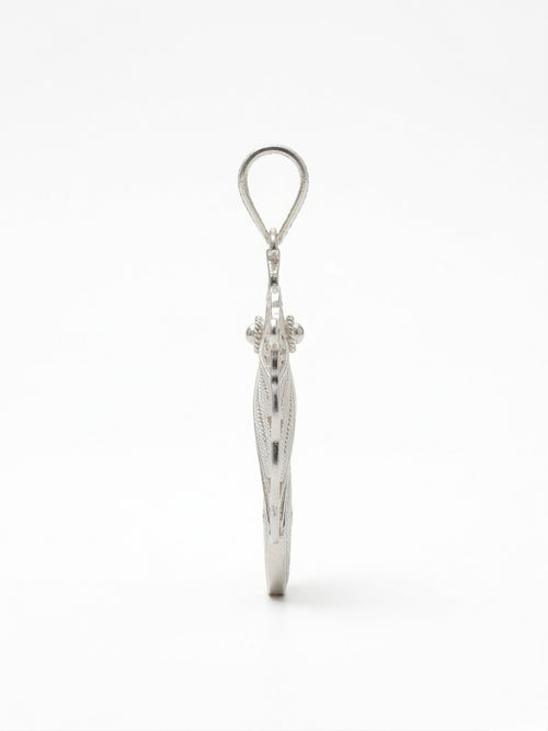 925 Sterling Silver Butterfly Bloom Filigree Pendant For Women