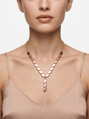 925 Sterling Silver Marquise Link Drop Necklace for Women