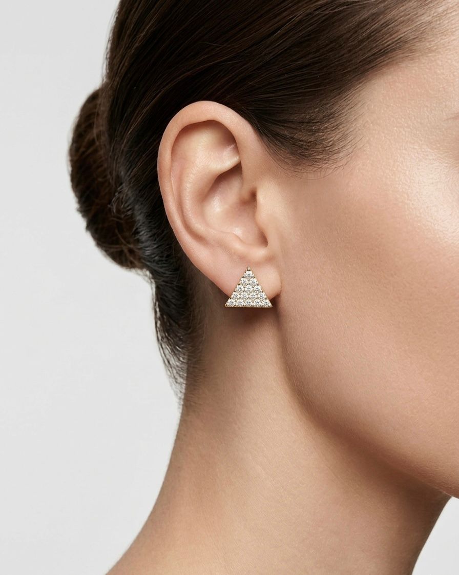 925 Silver earrings Trinity Spark Stud Earrings for Women