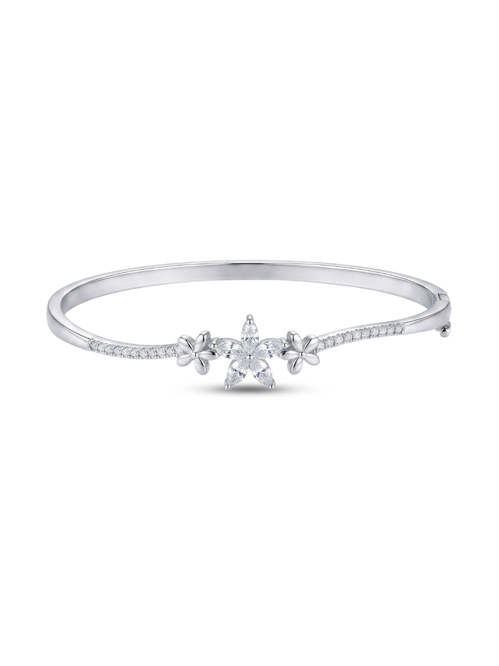 925 Silver Floral Bloom Bracelet for Women