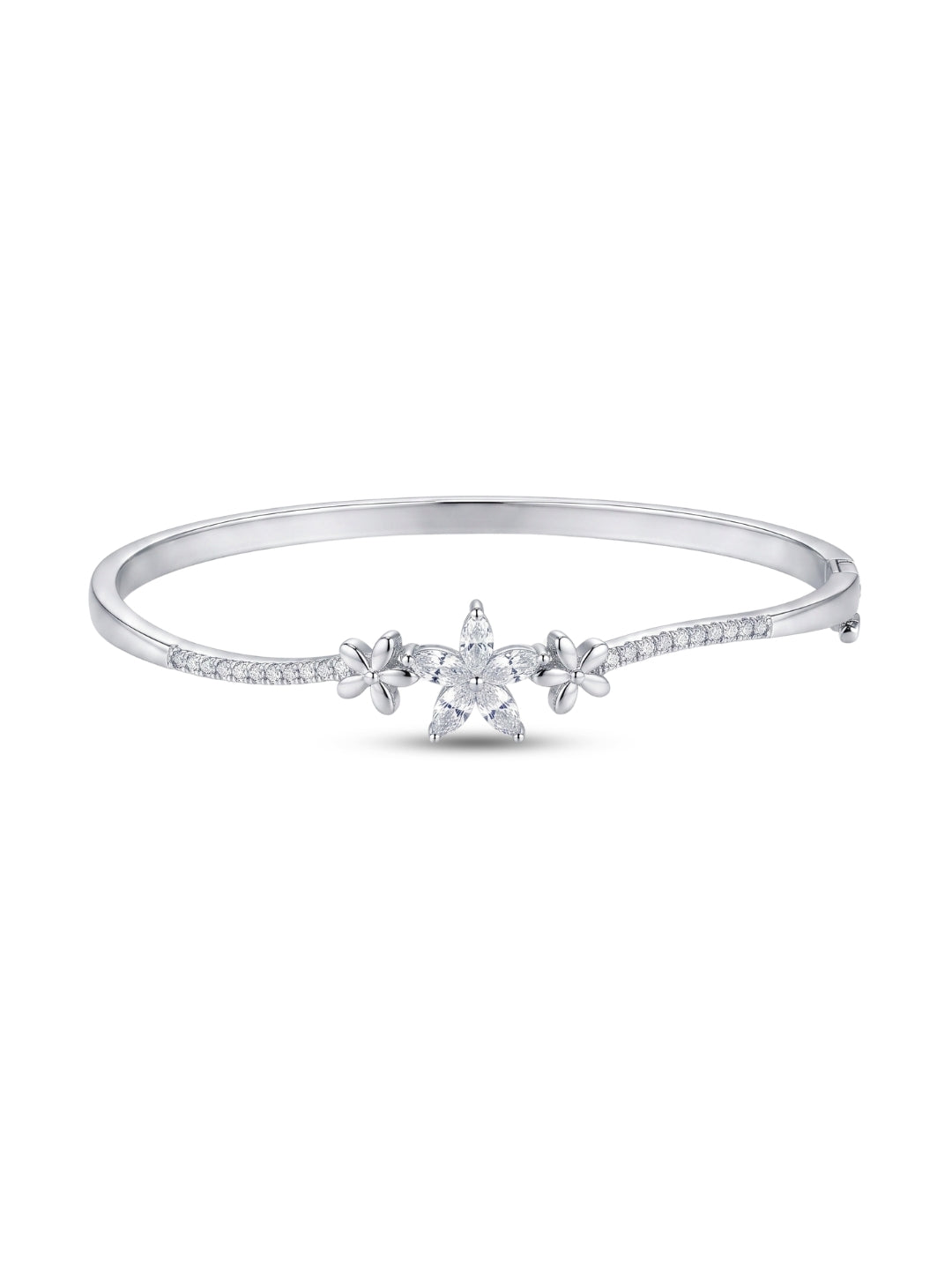 925 Silver Floral Bloom Bracelet for Women