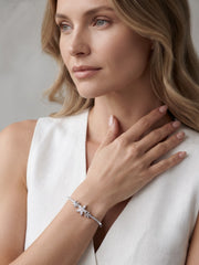 925 Silver Floral Bloom Bracelet for Women