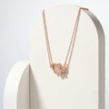 925 Sterling Silver Butterfly Heart Necklace for Women
