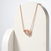 925 Sterling Silver Butterfly Heart Necklace for Women