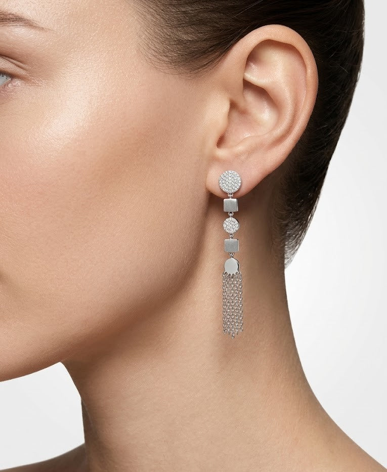 925 Silver Tassel Drop Earrings for Women