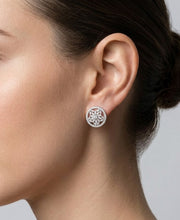 925 Silver Earrings Floral CZ Stud Earrings for Women