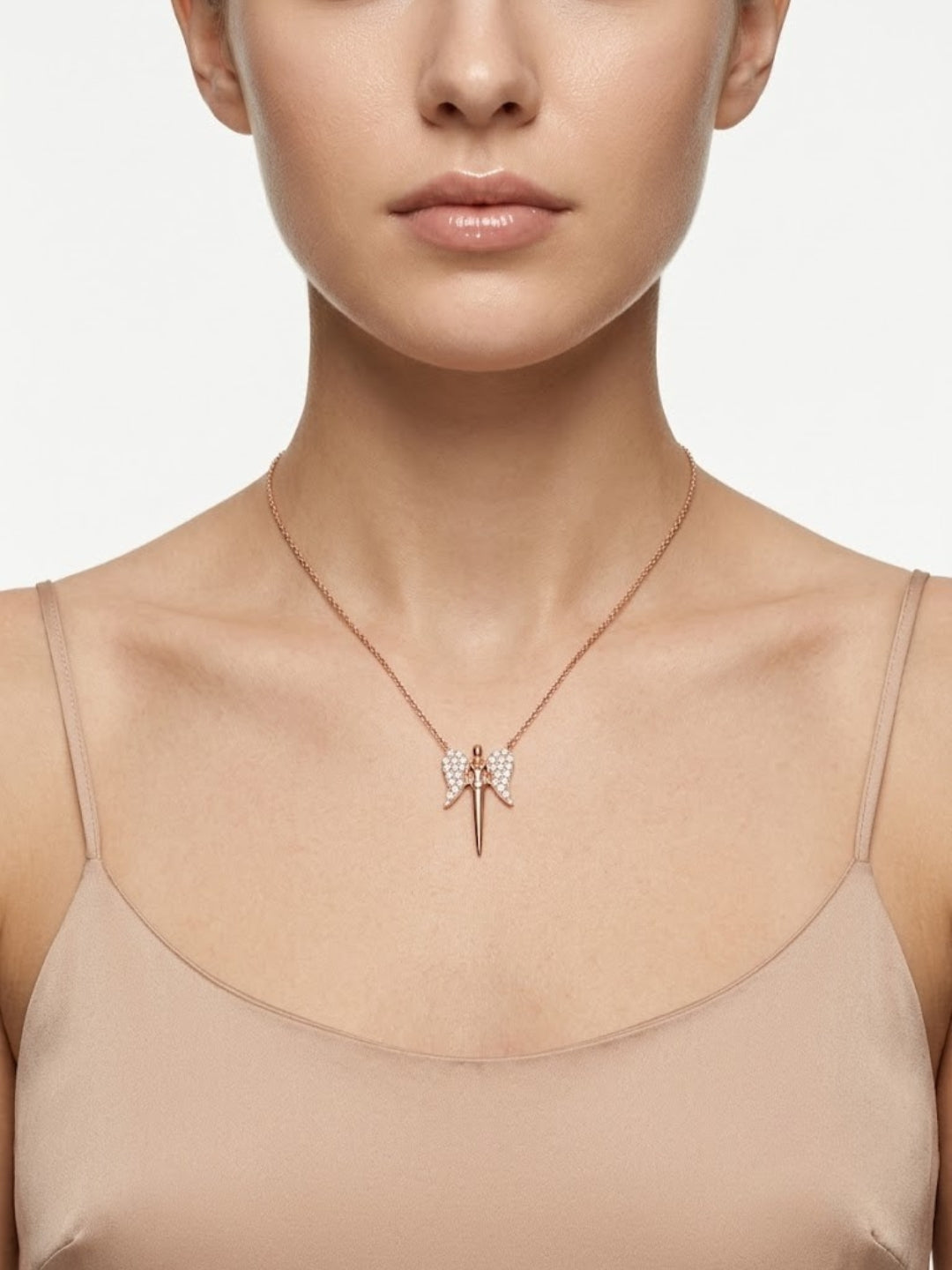 925 Sterling Silver Divine Guardian Angel Charm Necklace for Women