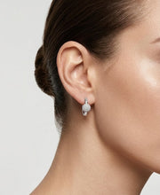 925 Silver Sparkle Ball Hoop Earrings for Women