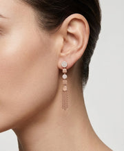 925 Silver Rose Gold Tassel Drop Earrings for Women