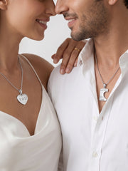 925 Sterling Silver Love Is You Couple Pendant Without Chain