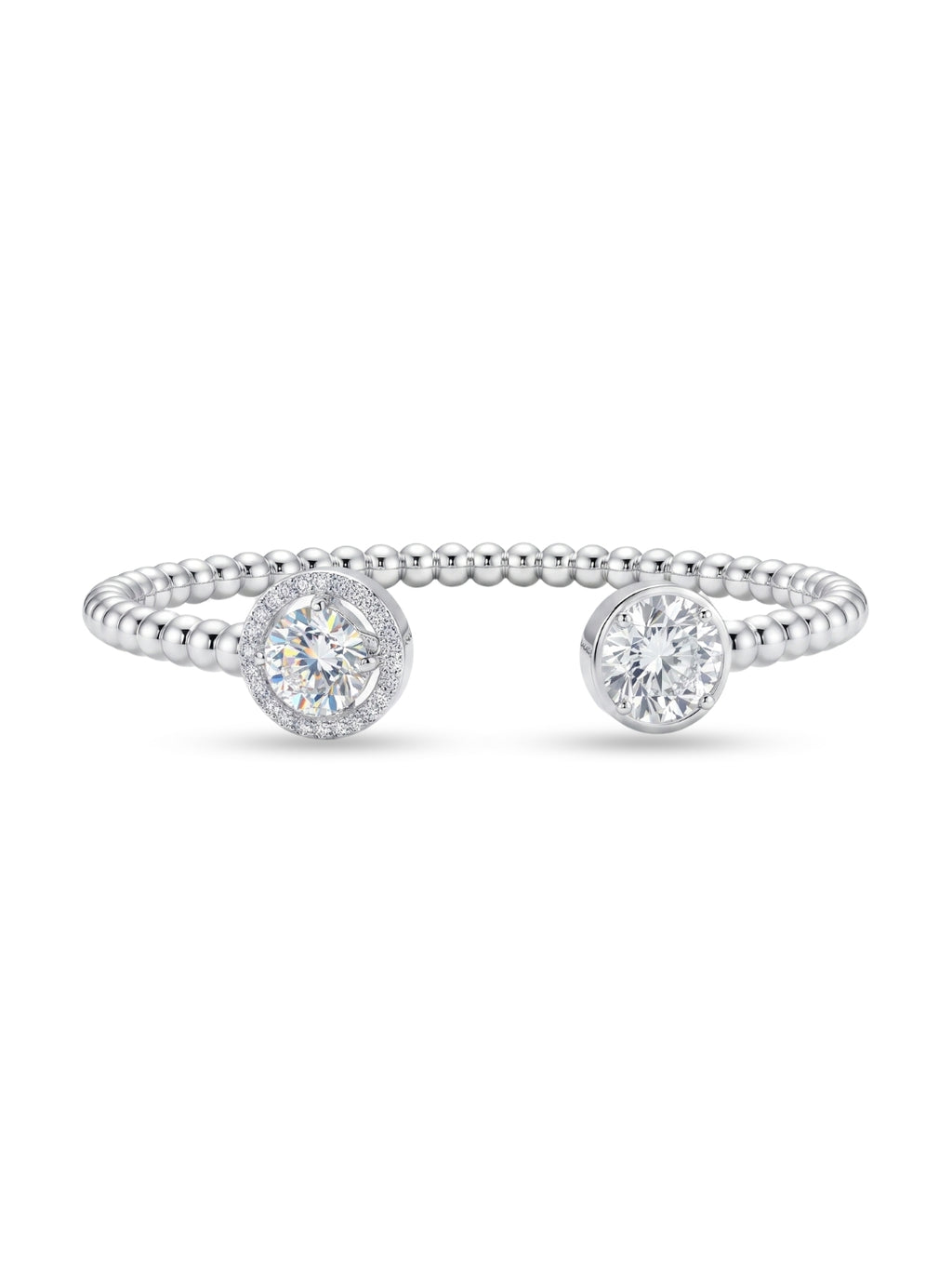 925 Silver Celeste Twin Spark Open Bracelet for Women