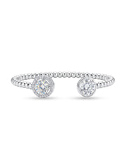 925 Silver Celeste Twin Spark Open Bracelet for Women