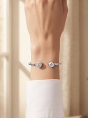925 Silver Celeste Twin Spark Open Bracelet for Women