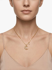 925 Sterling Silver Moon & Star Necklace for Women