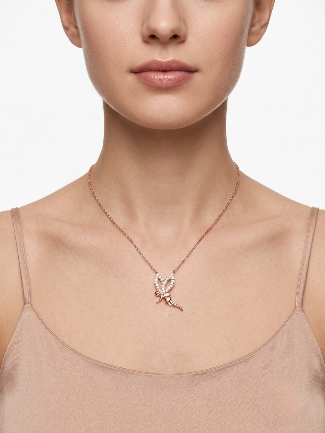 925 Sterling Silver Enchanted Pixie Wings Necklace for Women