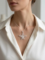 925 Sterling Silver Orchid Grace Filigree Pendant For Women